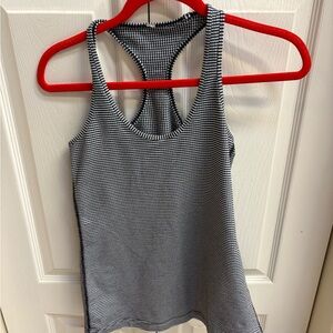 Lululemon Athletica Black and White Checkered Razor Tank Top and 2 white